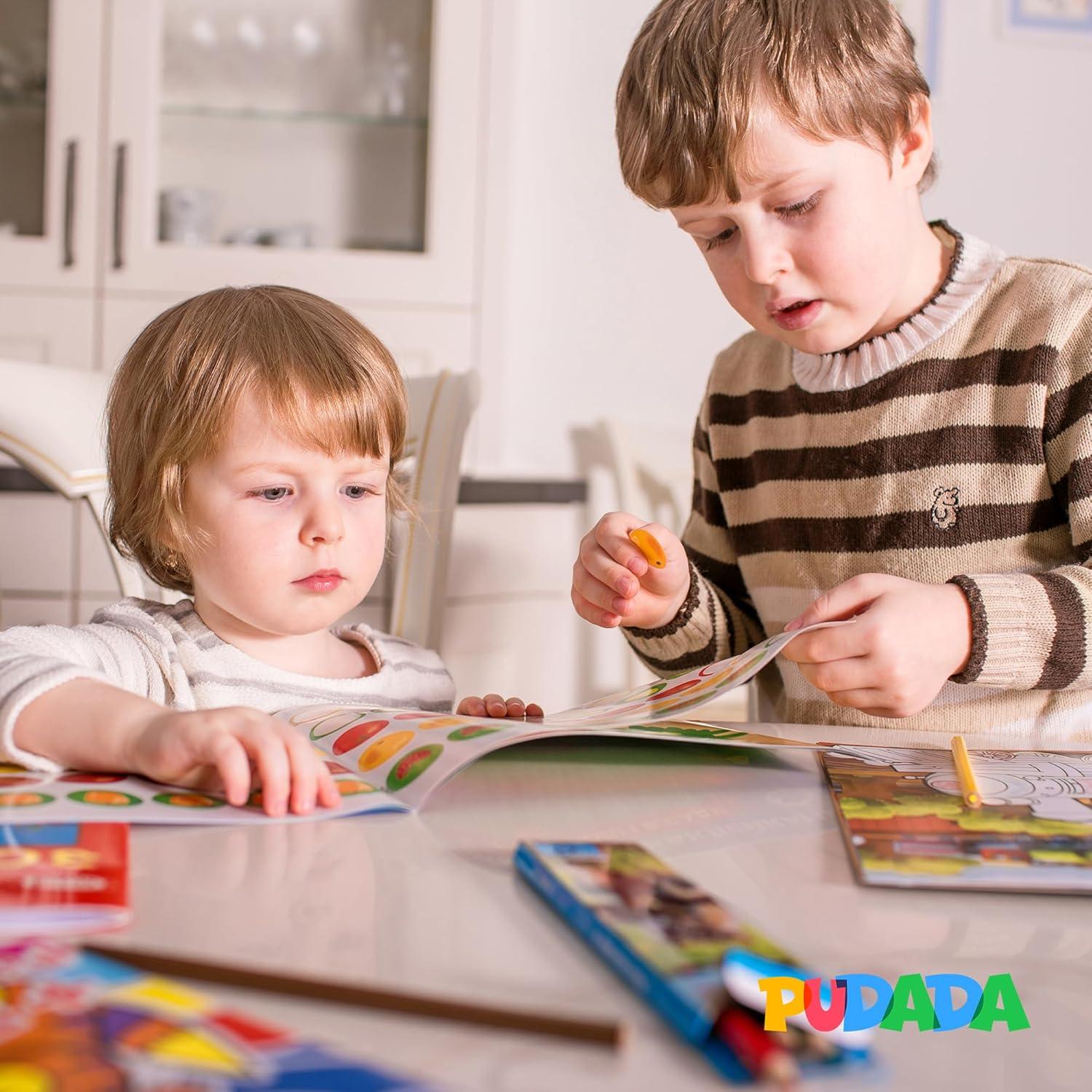 Libro de Pegatinas Reutilizables Pudada para Viajes 23x30 cm