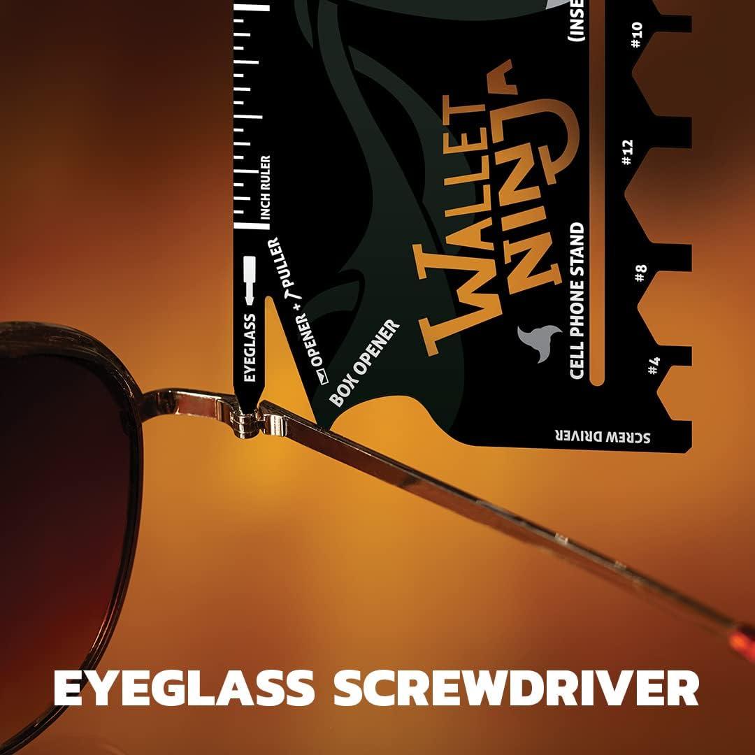 Wallet Ninja Multiherramienta 18 en 1 Acero Inoxidable Rojo