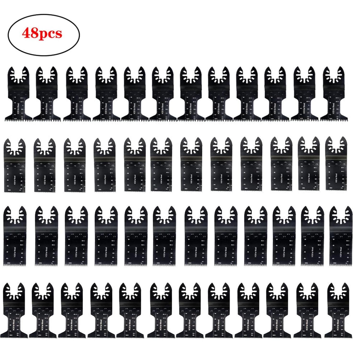 48 Hojas de Herramienta Oscilante Mitoharet - 1-3/8 y 1-3/4 Pulgadas