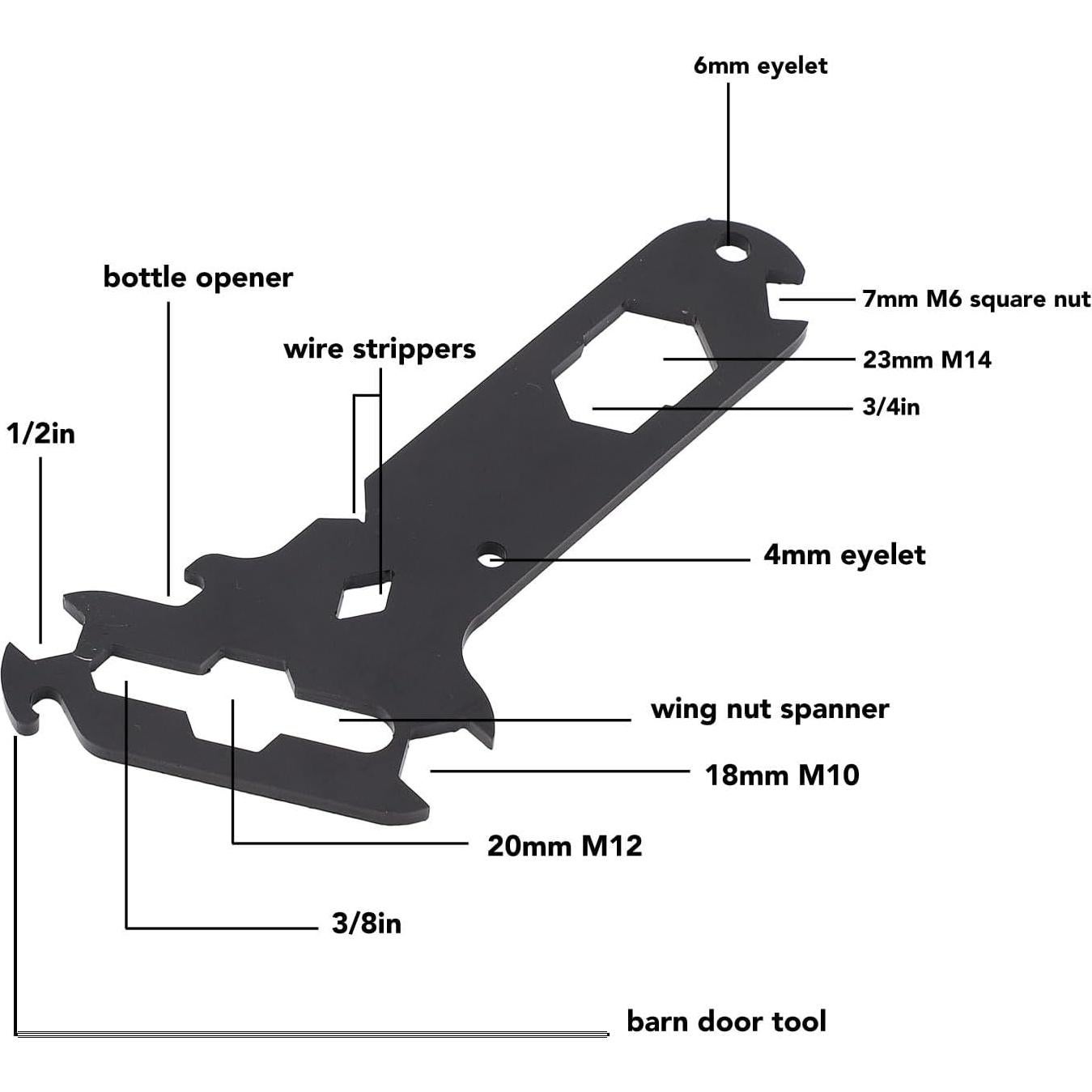 Herramienta 14 en 1 Fabater de Acero para Rigger y Tuercas
