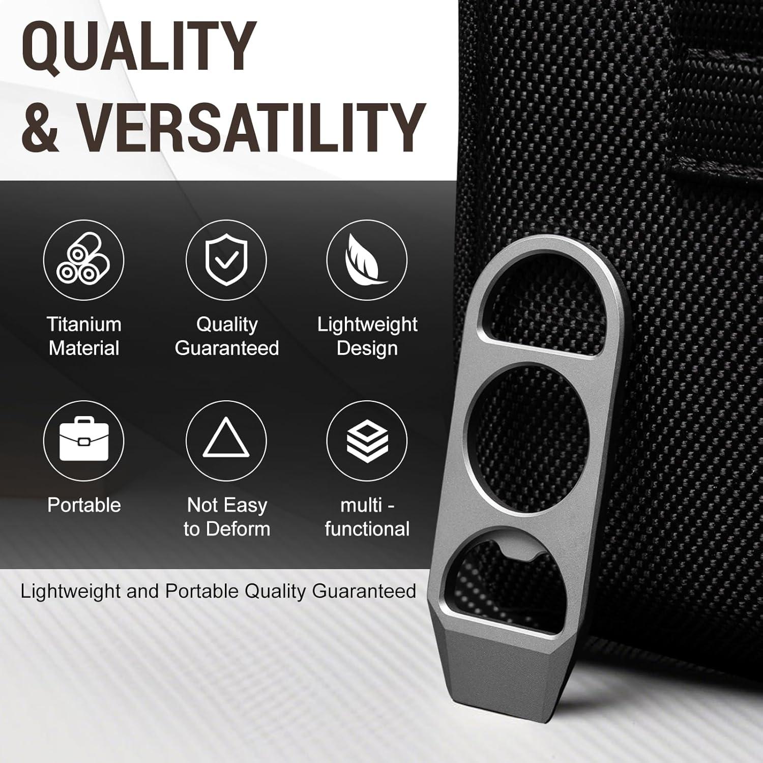 Abrebotellas de llavero IASINN de titanio EDC 62mm 68g