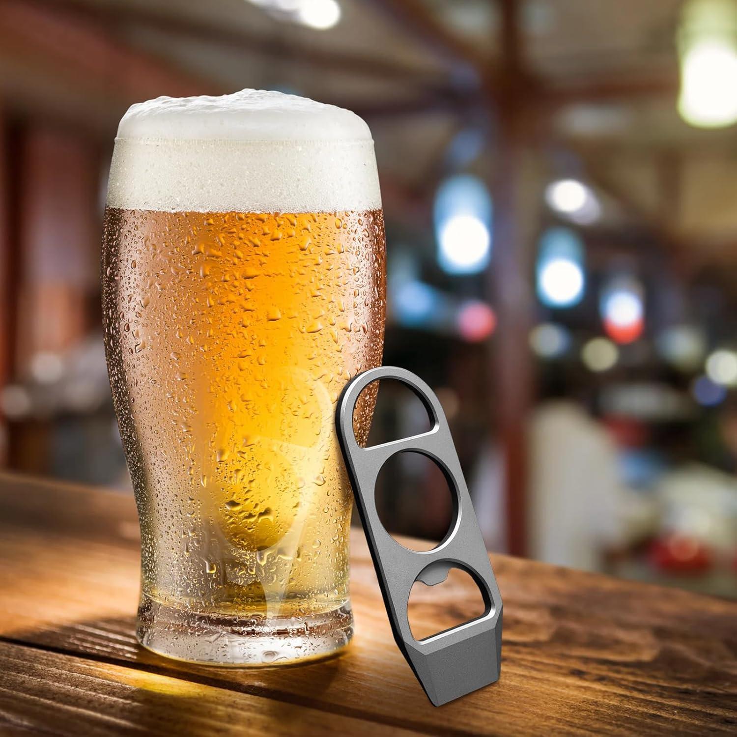 Abrebotellas de llavero IASINN de titanio EDC 62mm 68g