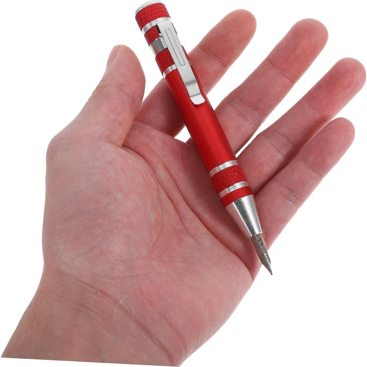 Juego de Destornilladores 8 en 1 VALICLUD Aluminio Rojo