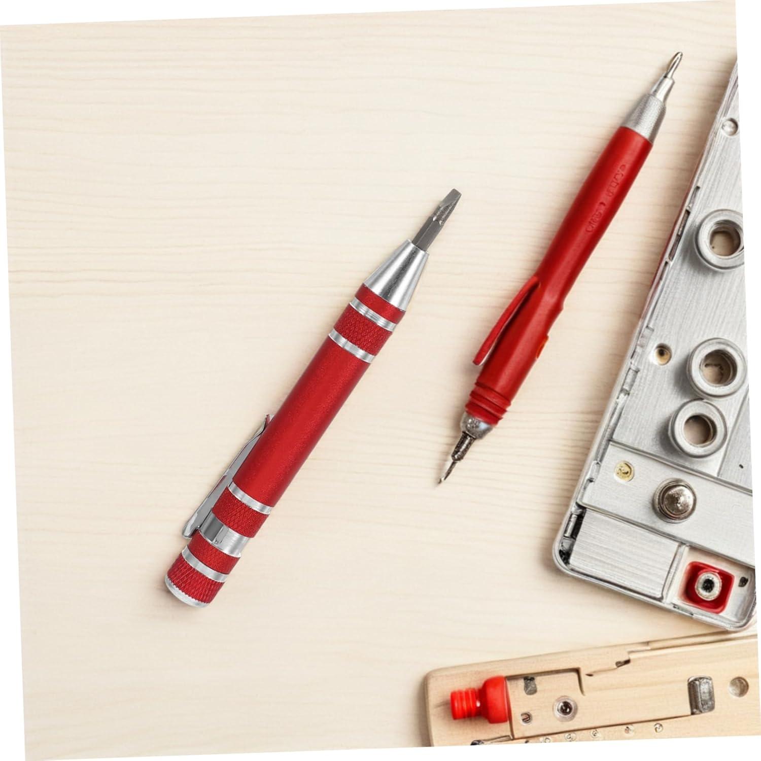 Juego de Destornilladores 8 en 1 VALICLUD Aluminio Rojo