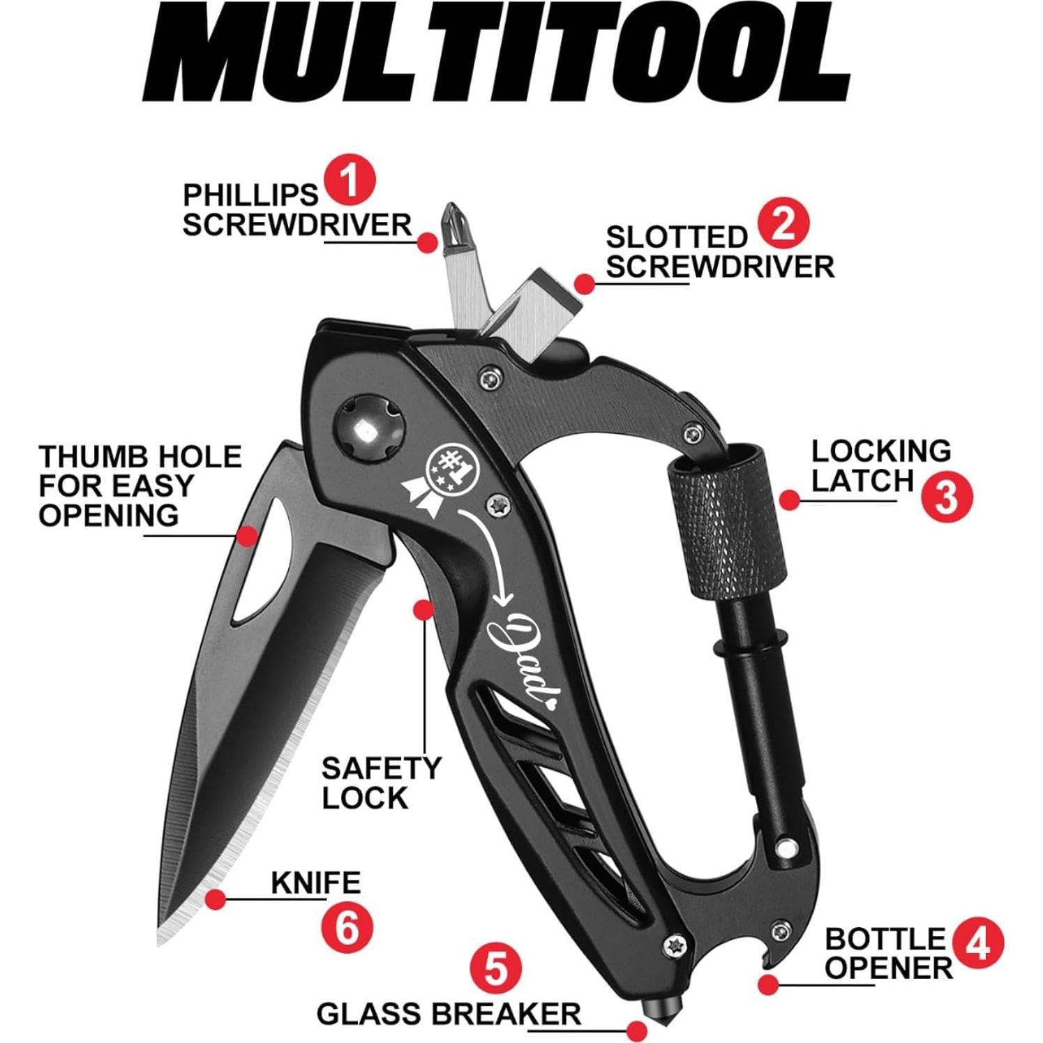 Multiherramienta 6 en 1 para Papá - Regalo Único Día del Padre