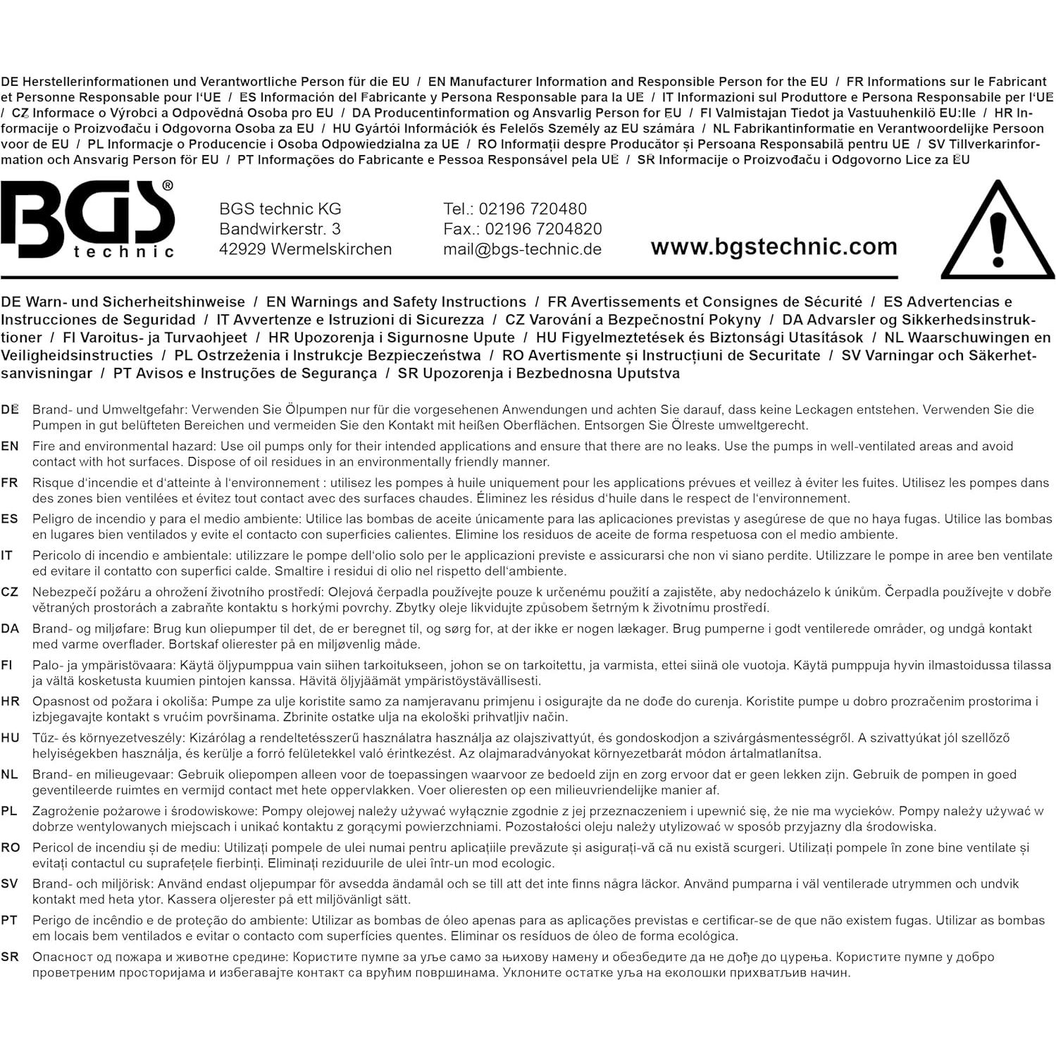 Bomba de Barril de Aceite BGS 8343 con Palanca 2.04 kg
