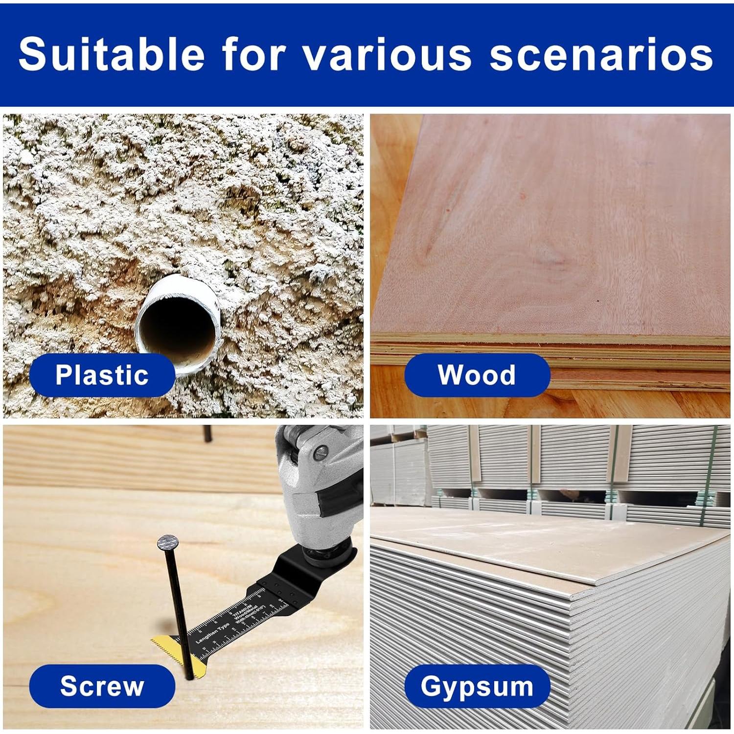 Juego de 5 Hojas de Sierra Oscilante PoDhey 6.99 cm Bimetálicas