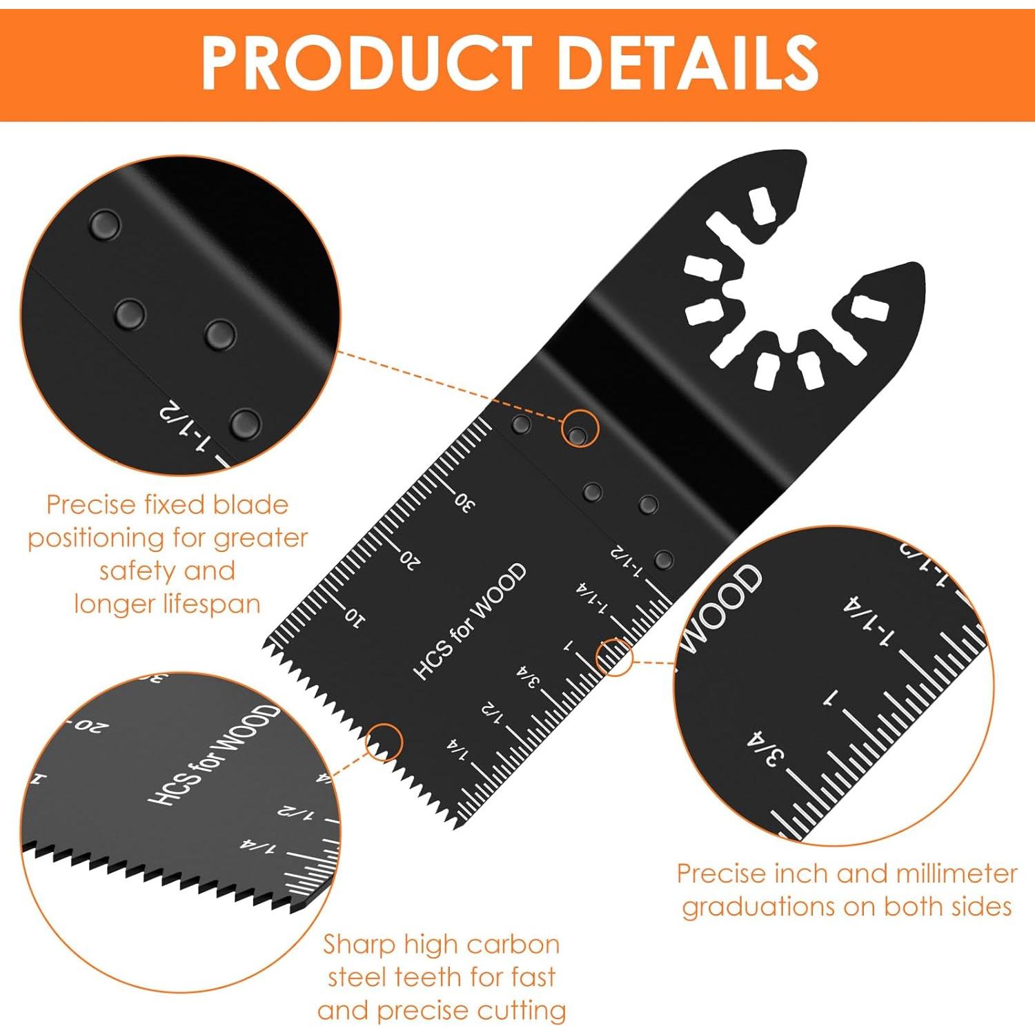 Kit de 20 Hojas de Sierra Oscilante SHASUXTING Multiusos