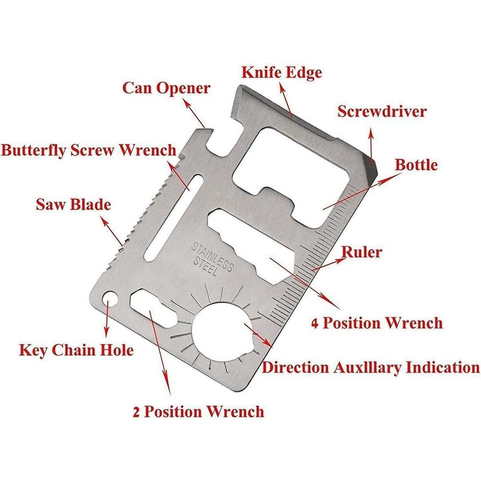 Herramienta Multiuso 11 en 1 Acero Inoxidable Pez Volador - 5 Pcs