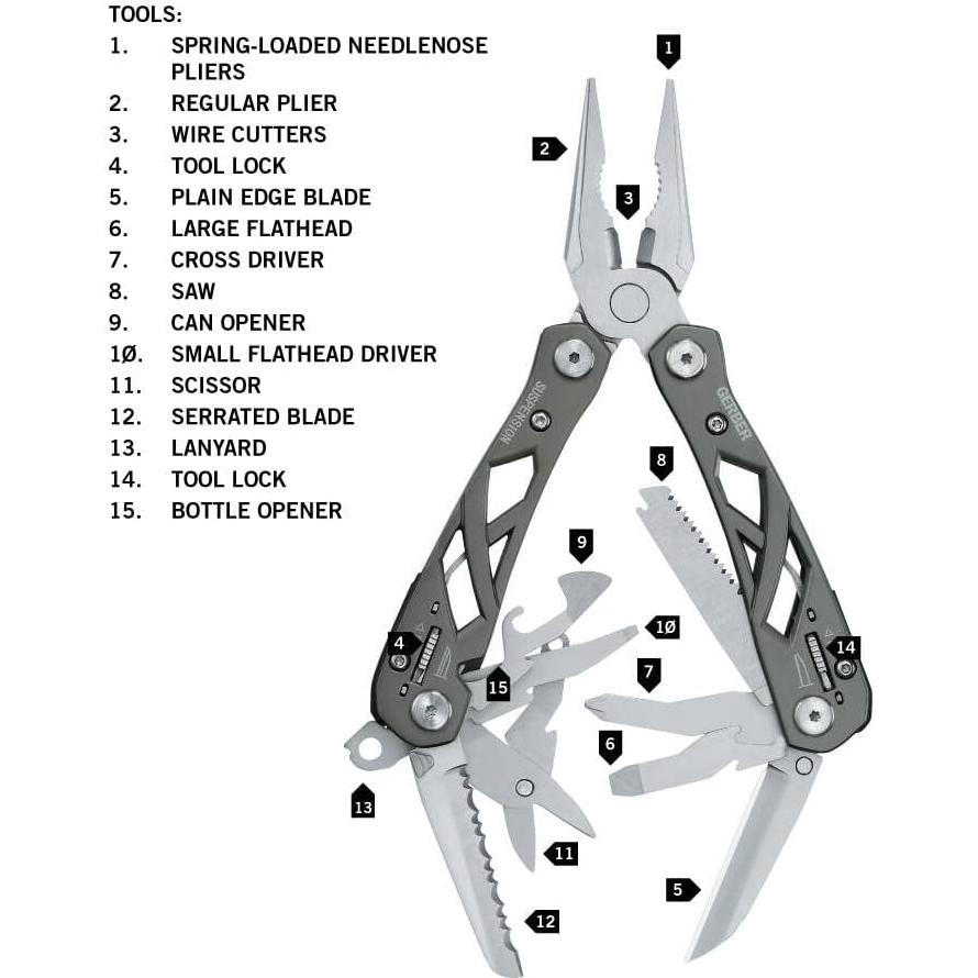 Herramienta Multiuso Gerber Suspension 12 Funciones