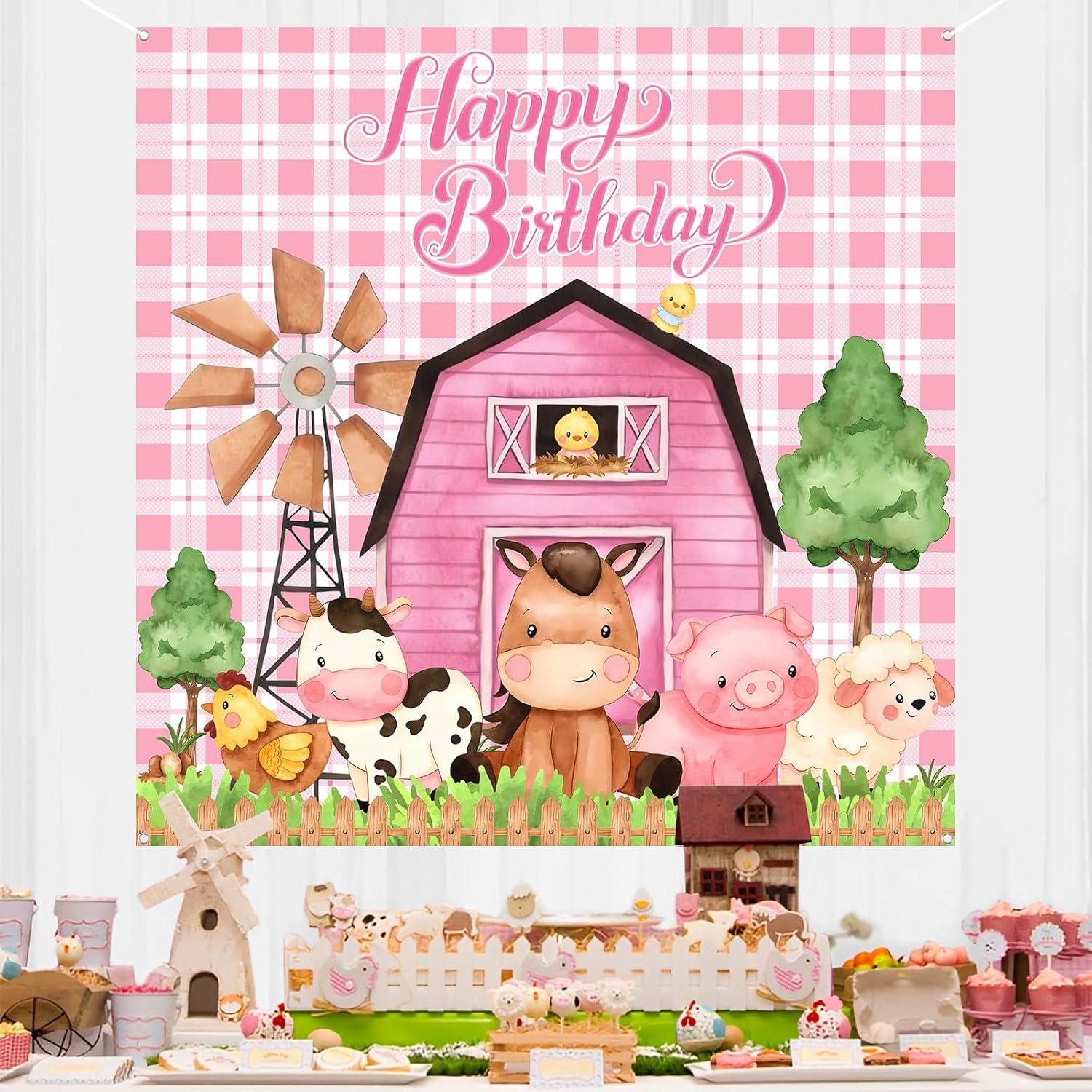 Decoración de Cumpleaños de Granja Staraise - Kit de Globos