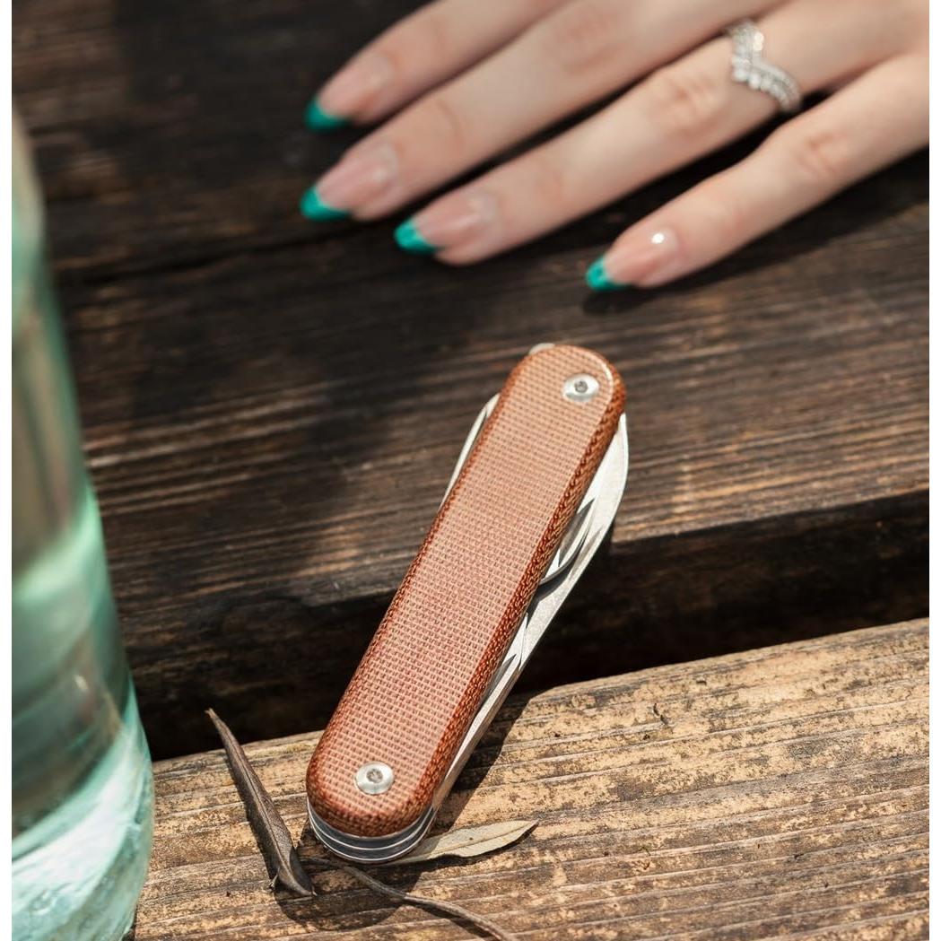 Cuchillo de bolsillo MKM Malga 6 V2 con 6 herramientas y acero MagnaCut