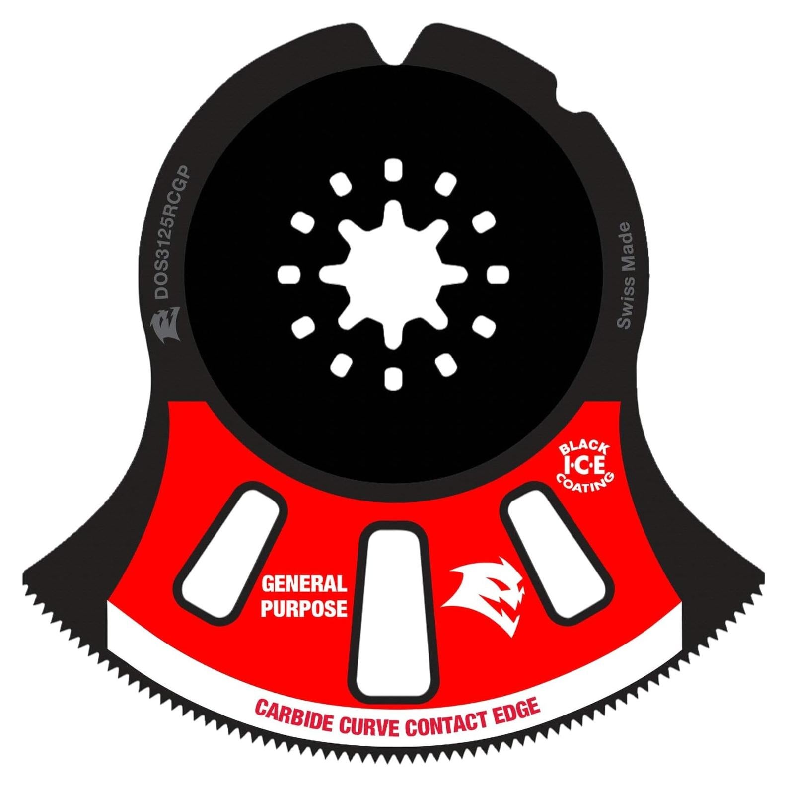 Cuchilla oscilante de carburo Diablo 3-1/8" Starlock para cortes generales