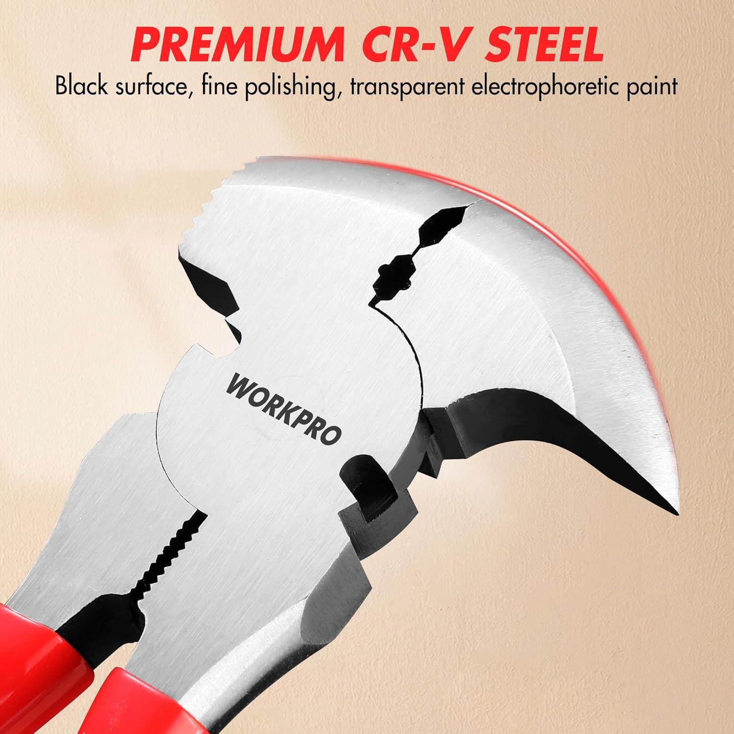 Pinzas de Cerco WORKPRO 10" Multifuncionales de Acero CR-V