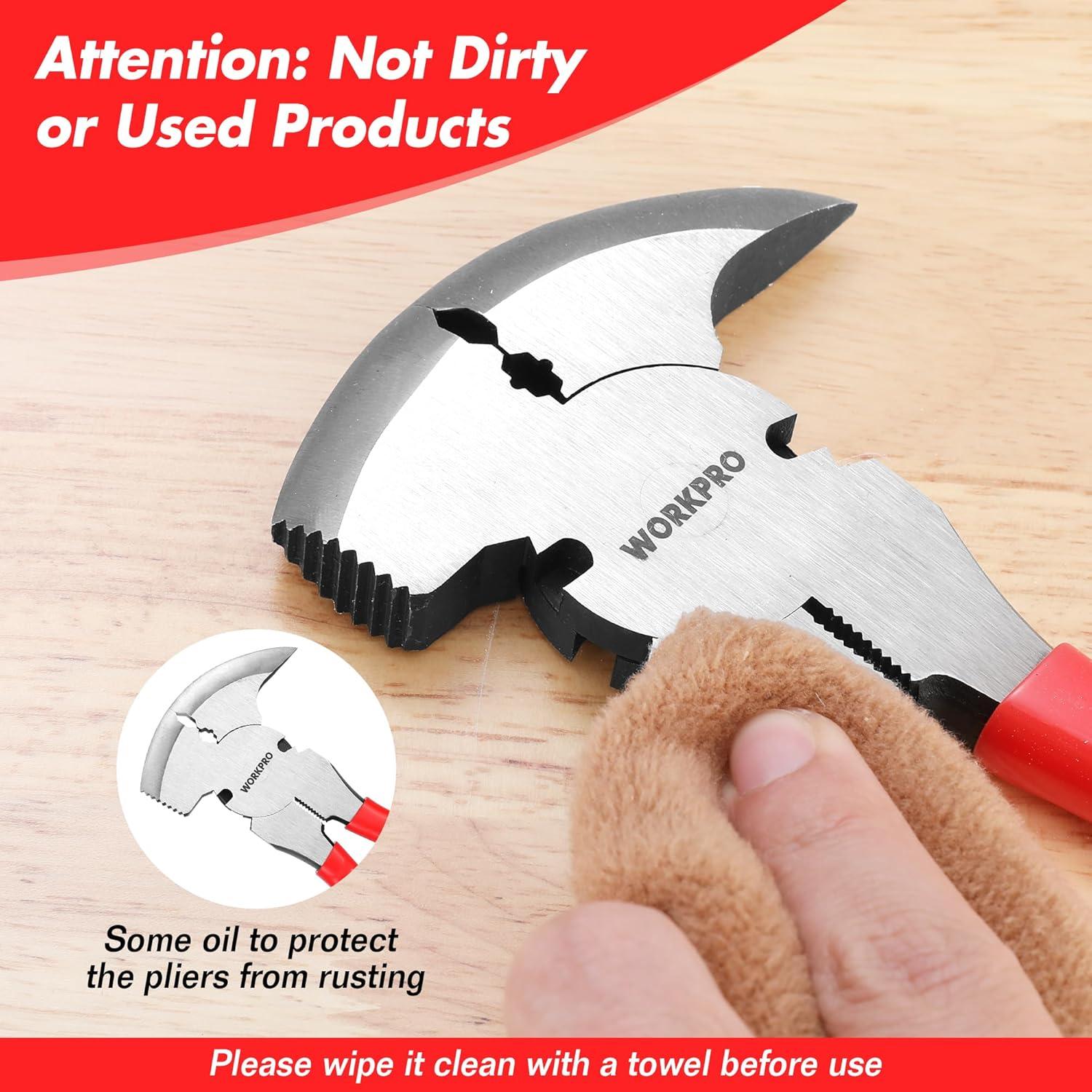 Pinzas de Cerco WORKPRO 10" Multifuncionales de Acero CR-V