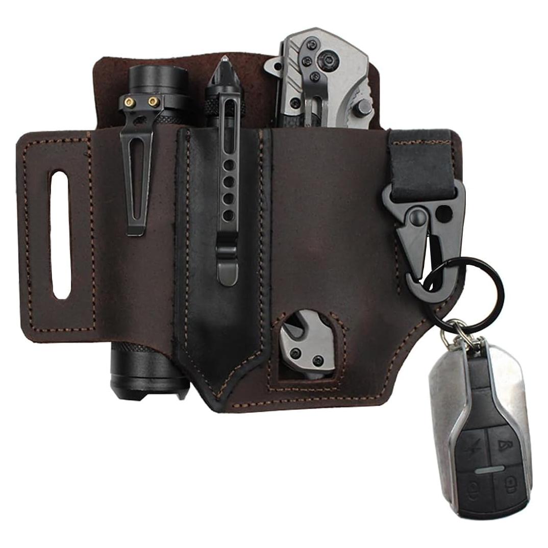 Funda de Cuero Genuino PAHVRION para Multiherramienta EDC