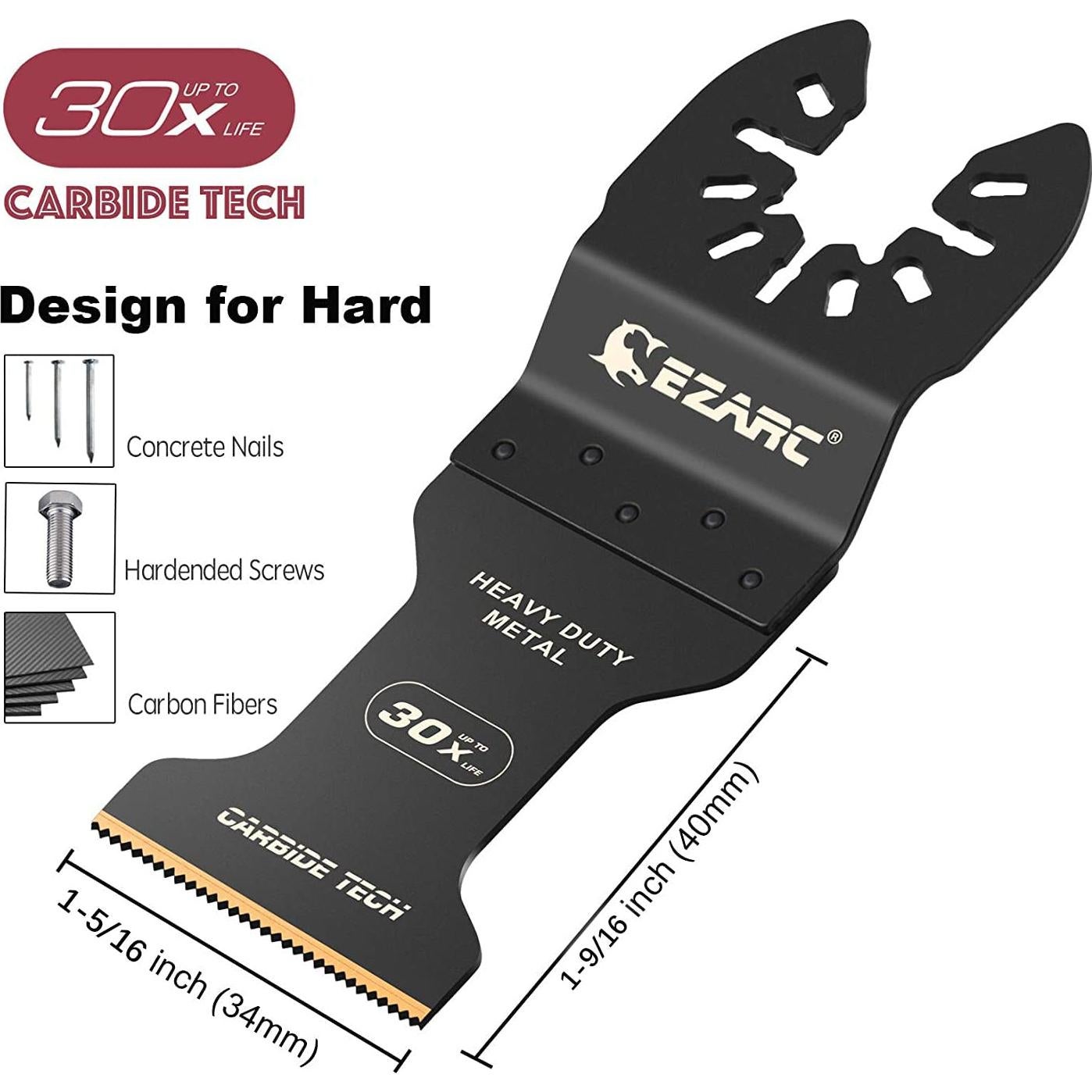 Hoja de sierra recíproca para poda EZARC 30.48 cm 6TPI + 3 hojas oscilantes