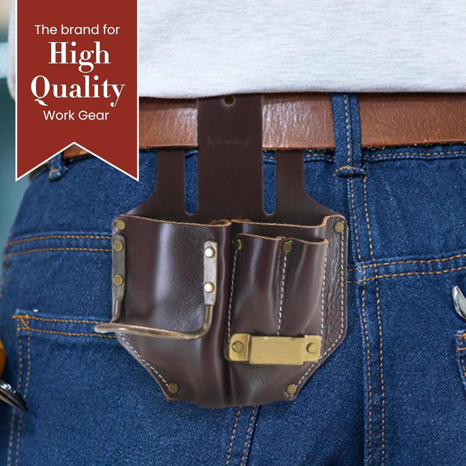 Bolsa de Herramientas de Cuero Estilo N Craft 6 Bolsillos