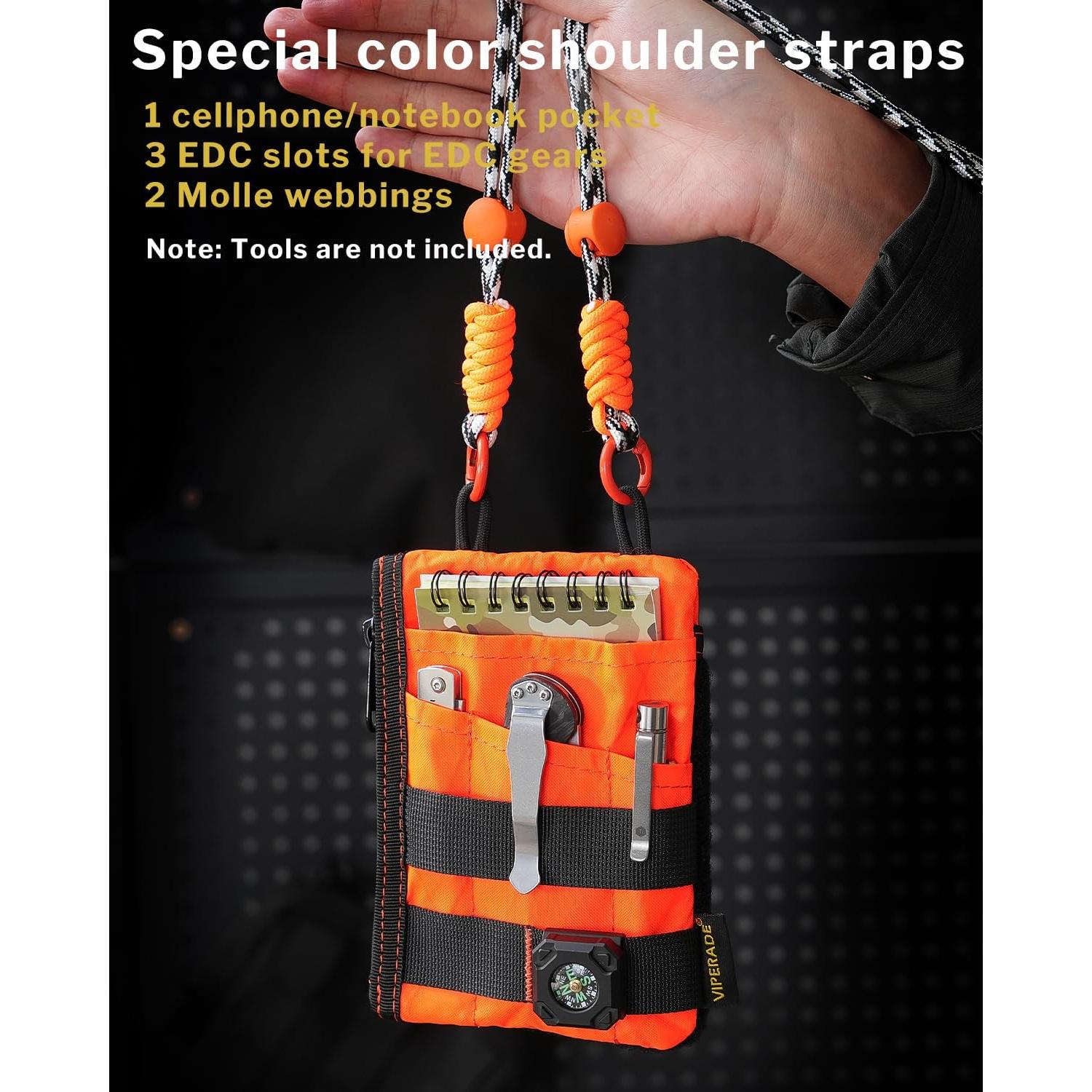 Pouch EDC VIPERADE VE16R con Correa, 2 Bolsillos, X-Pac Naranja