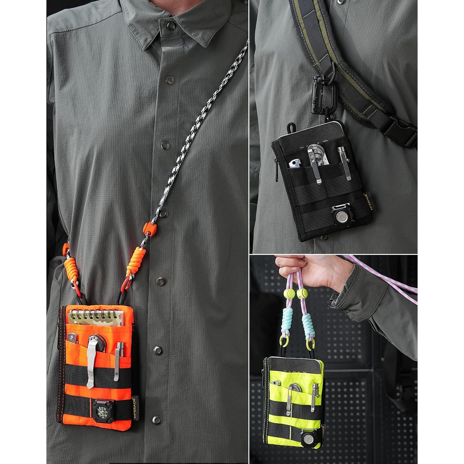 Pouch EDC VIPERADE VE16R con Correa, 2 Bolsillos, X-Pac Naranja