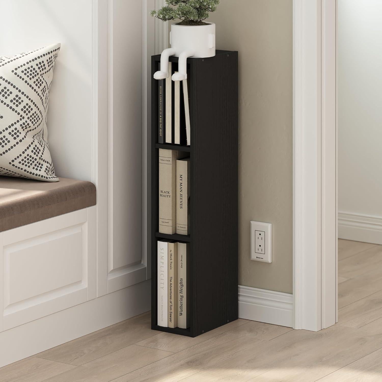 Estantería Furinno Fulda 3 Niveles Madera Negra 80 cm