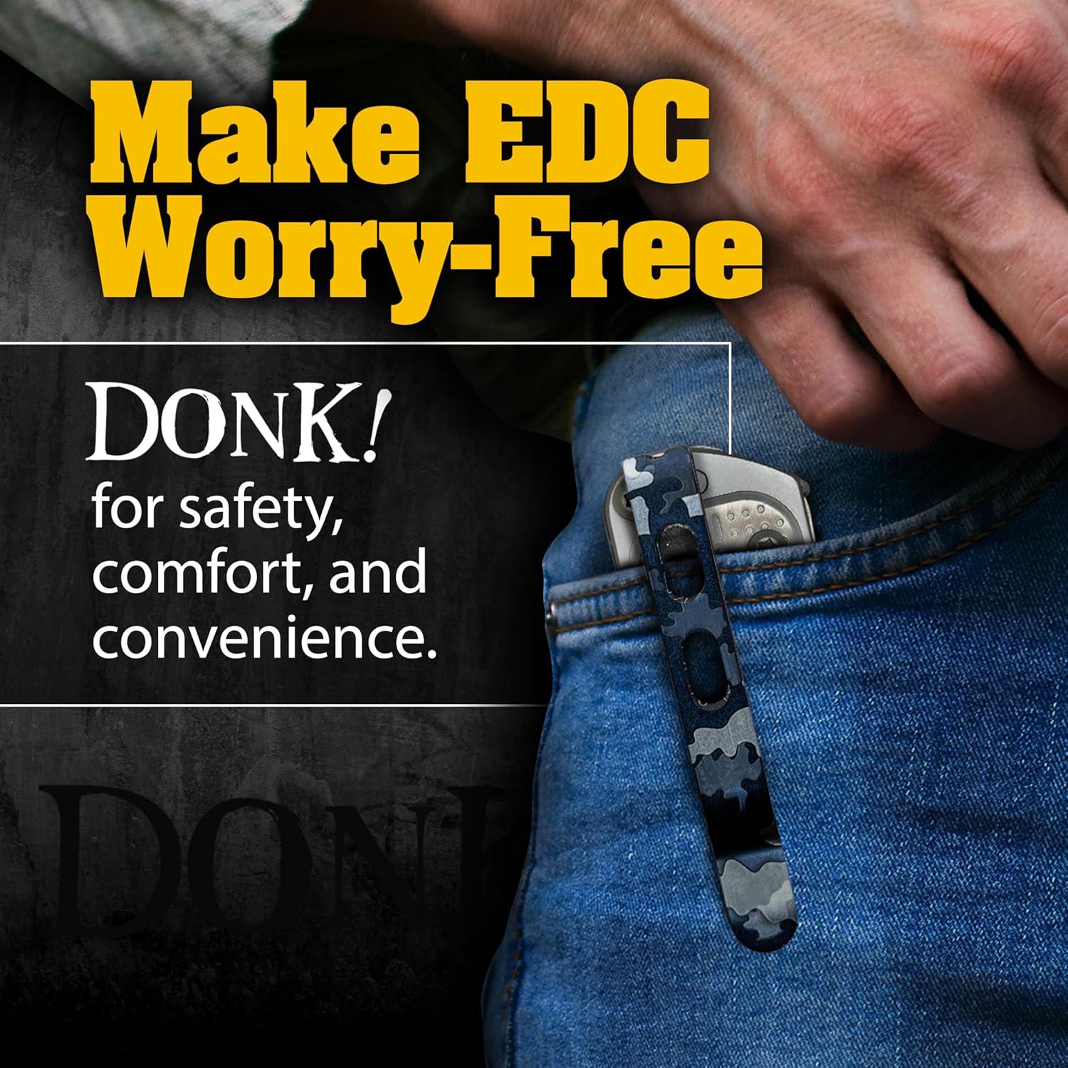 Clip de bolsillo Donk! para herramientas Leatherman Free - Titanio Negro