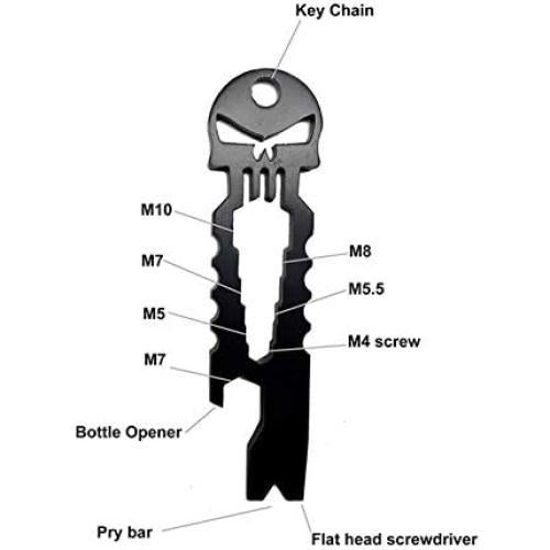 Herramienta Multiuso Sirius Survival Punisher 8 en 1