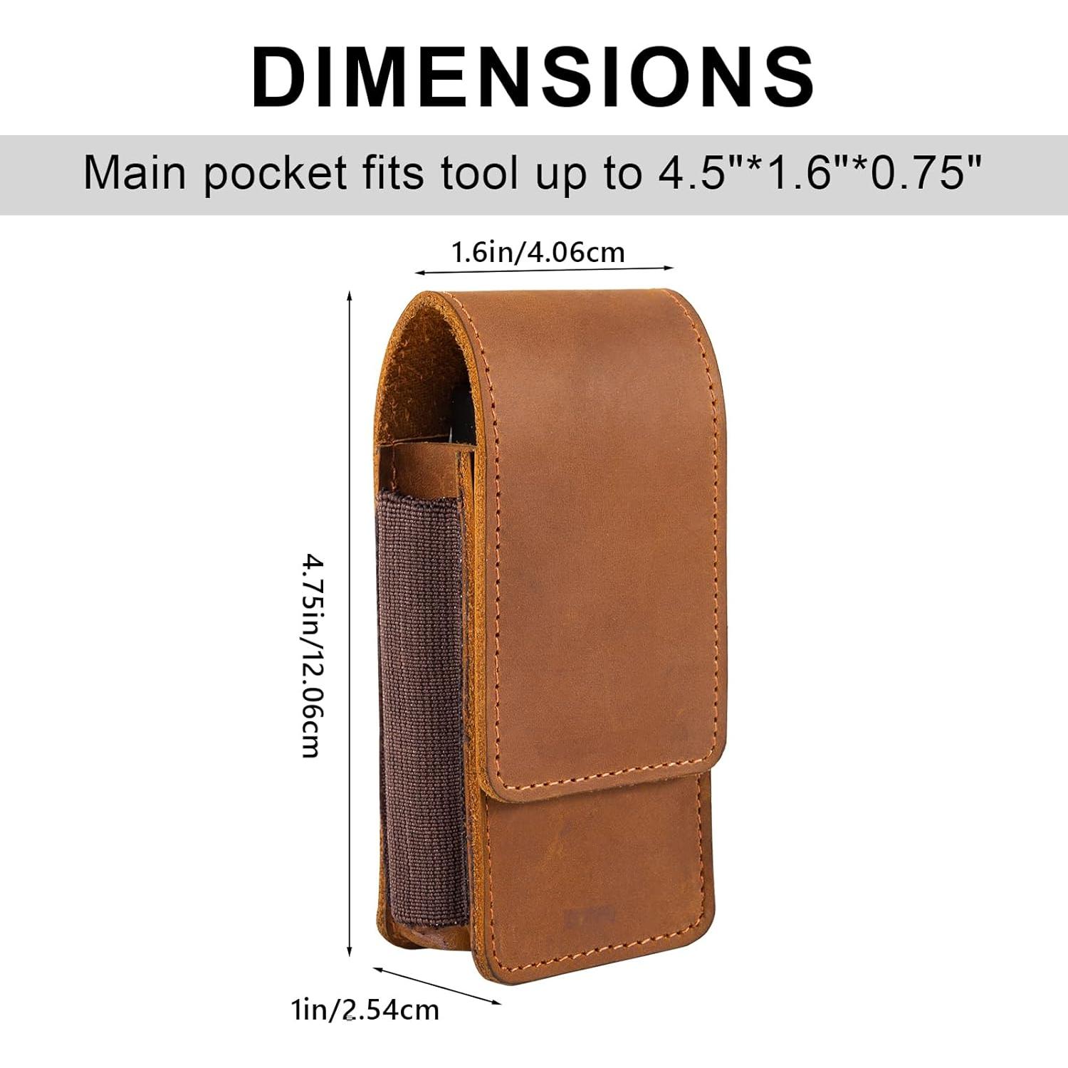 Funda de Cuero para Multiherramienta HERSENT con Cierre Magnético