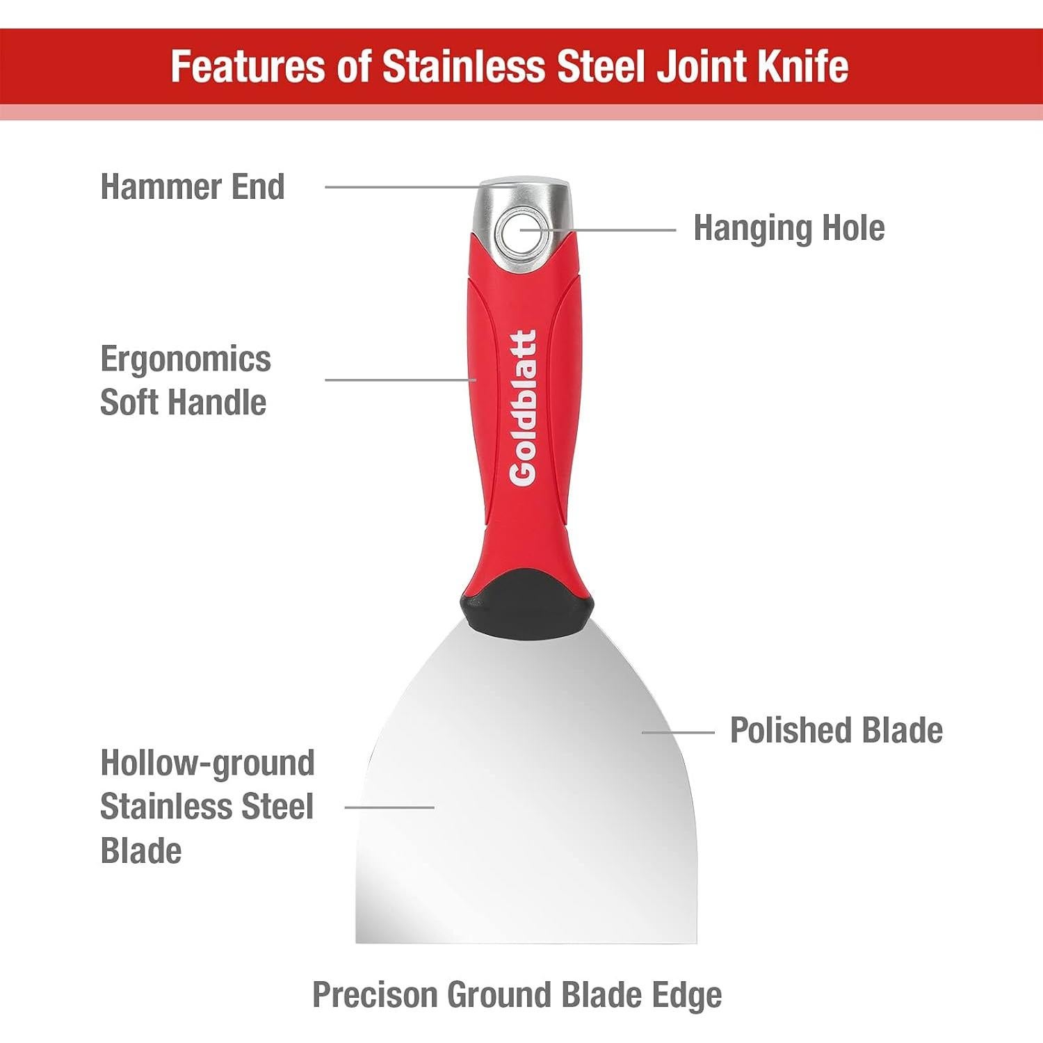 Juego de Cuchillos de Junta Goldblatt 4 Piezas Acero Inoxidable