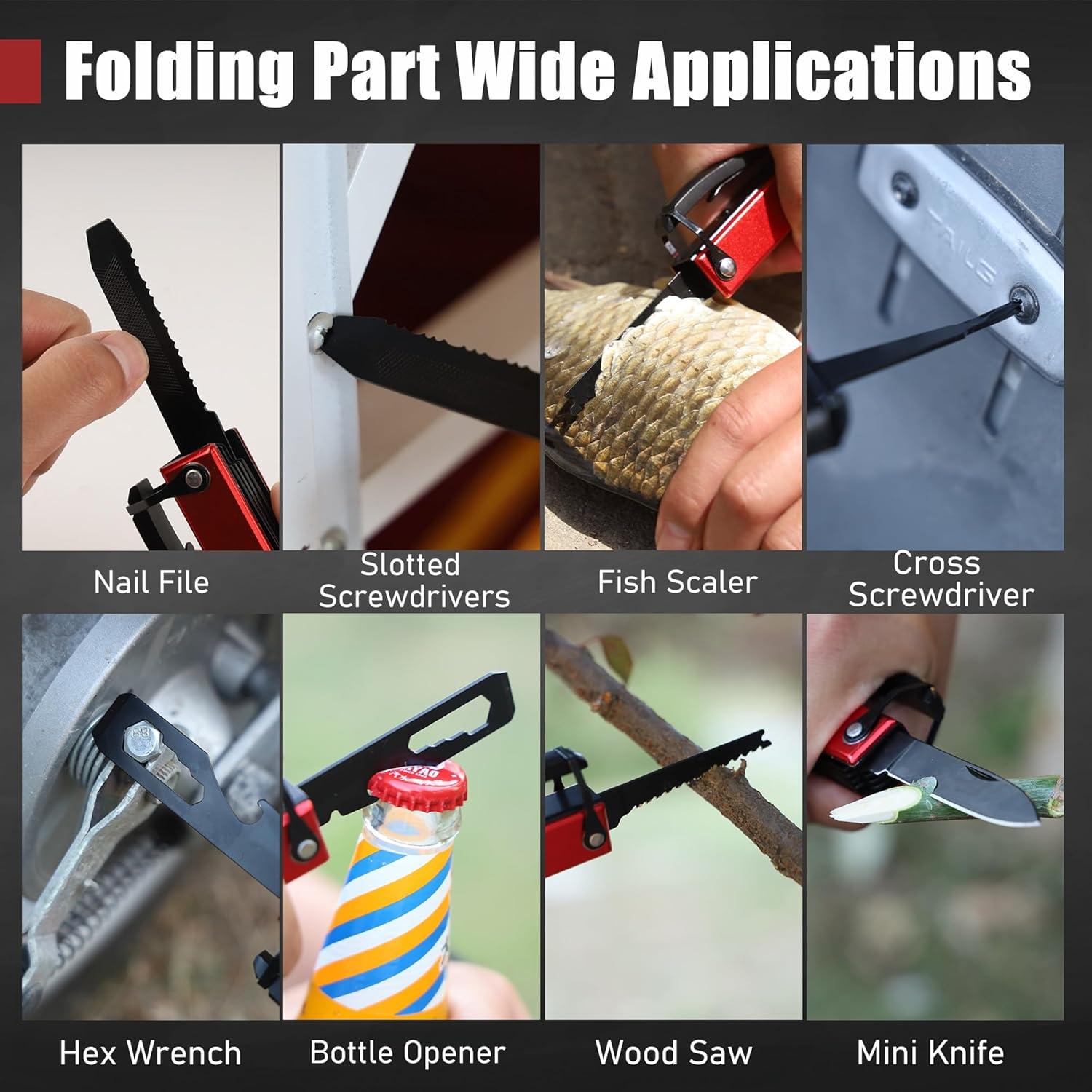 Multiherramienta 14-en-1 Leopcito para Camping y Supervivencia