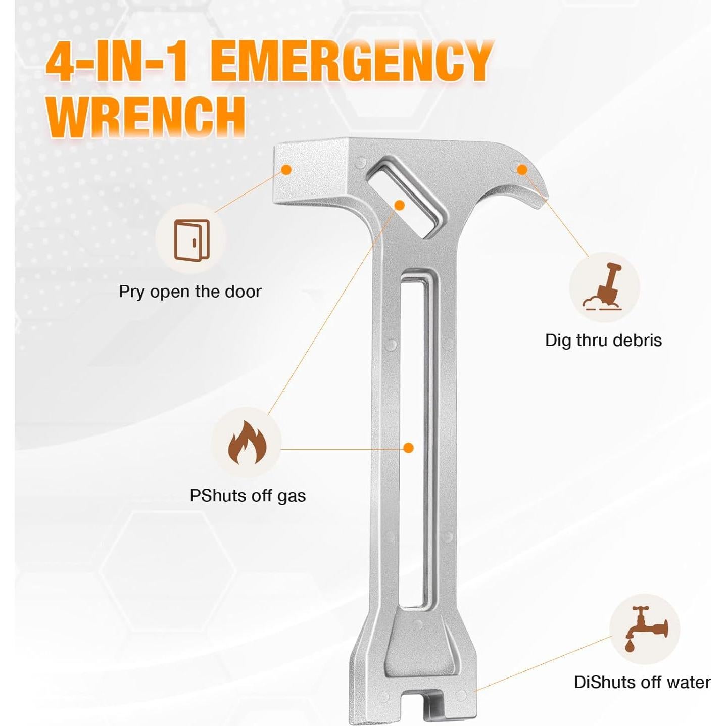 Herramienta de Emergencia 4 en 1 VYH - Llave Gas, Agua, Palanca