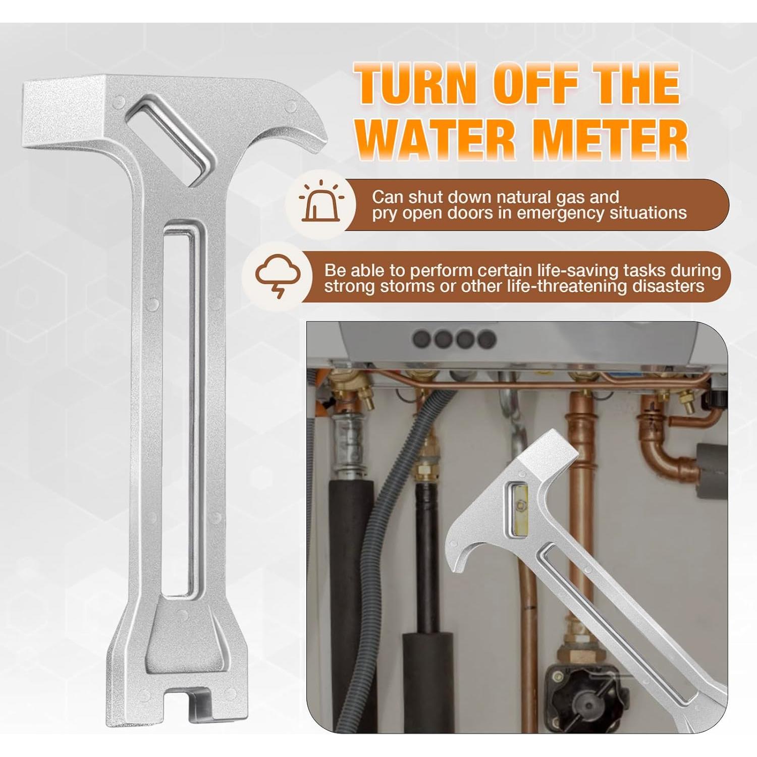 Herramienta de Emergencia 4 en 1 VYH - Llave Gas, Agua, Palanca