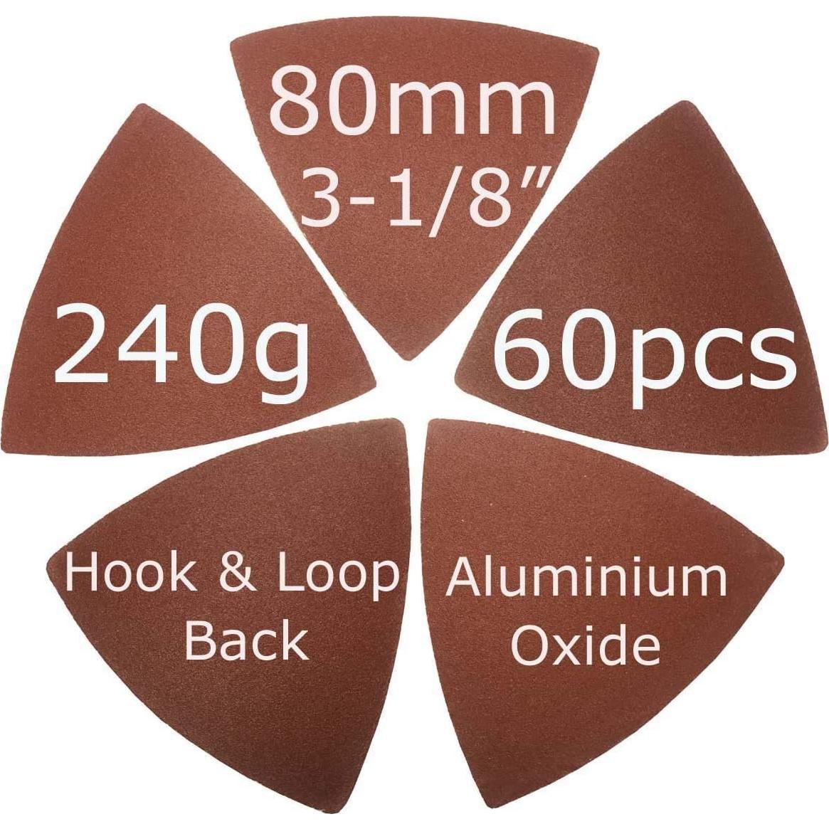 Kits de Almohadillas de Lijado Triangulares XXGO 120 Pcs 80mm