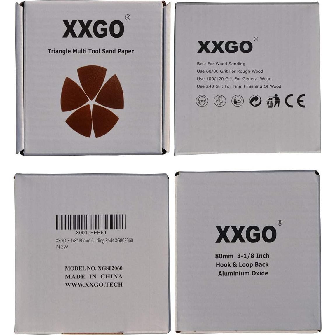 Kits de Almohadillas de Lijado Triangulares XXGO 120 Pcs 80mm