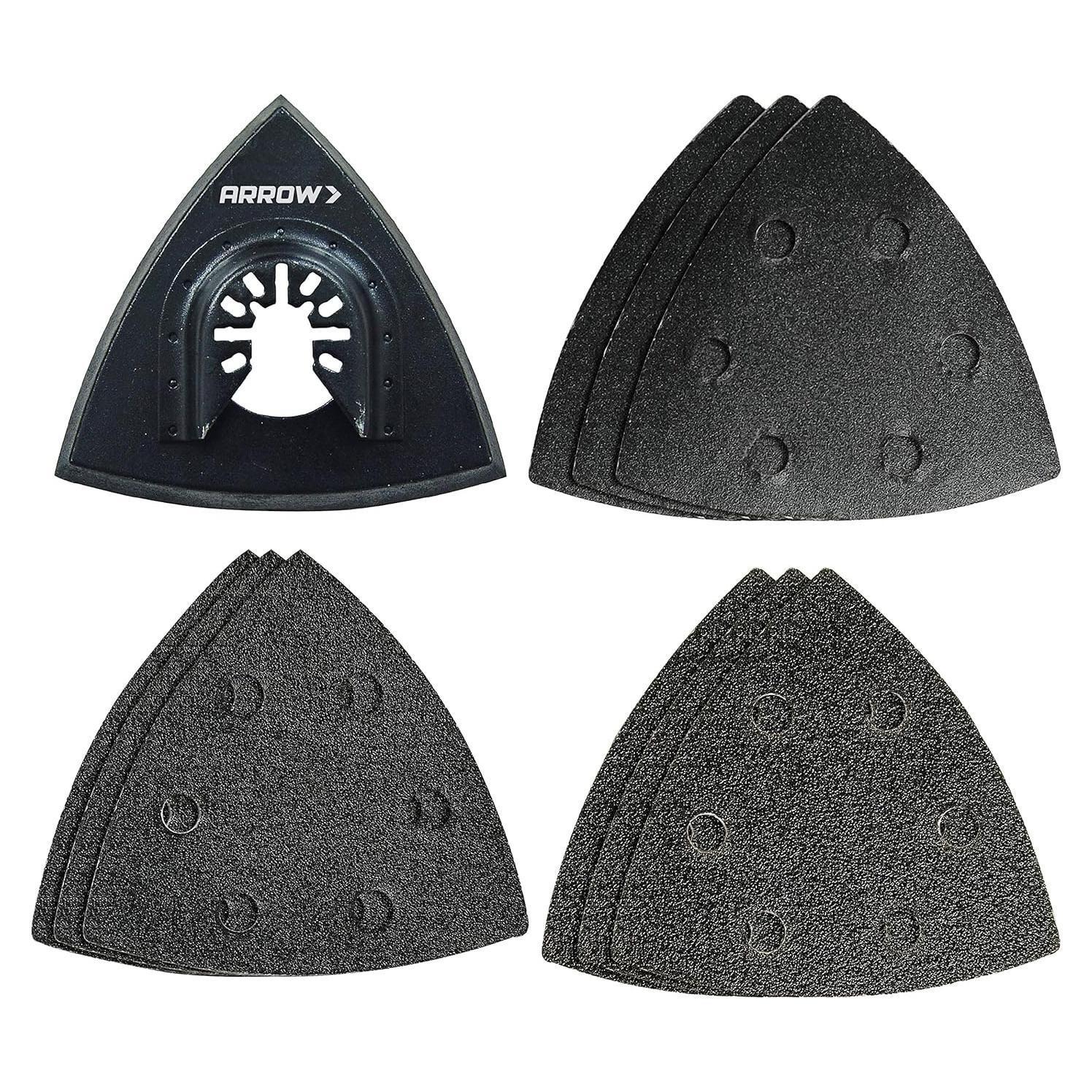 Kit de Lijado Multipropósito Arrow OSCTSV-1, 10 Piezas para Madera y Metal
