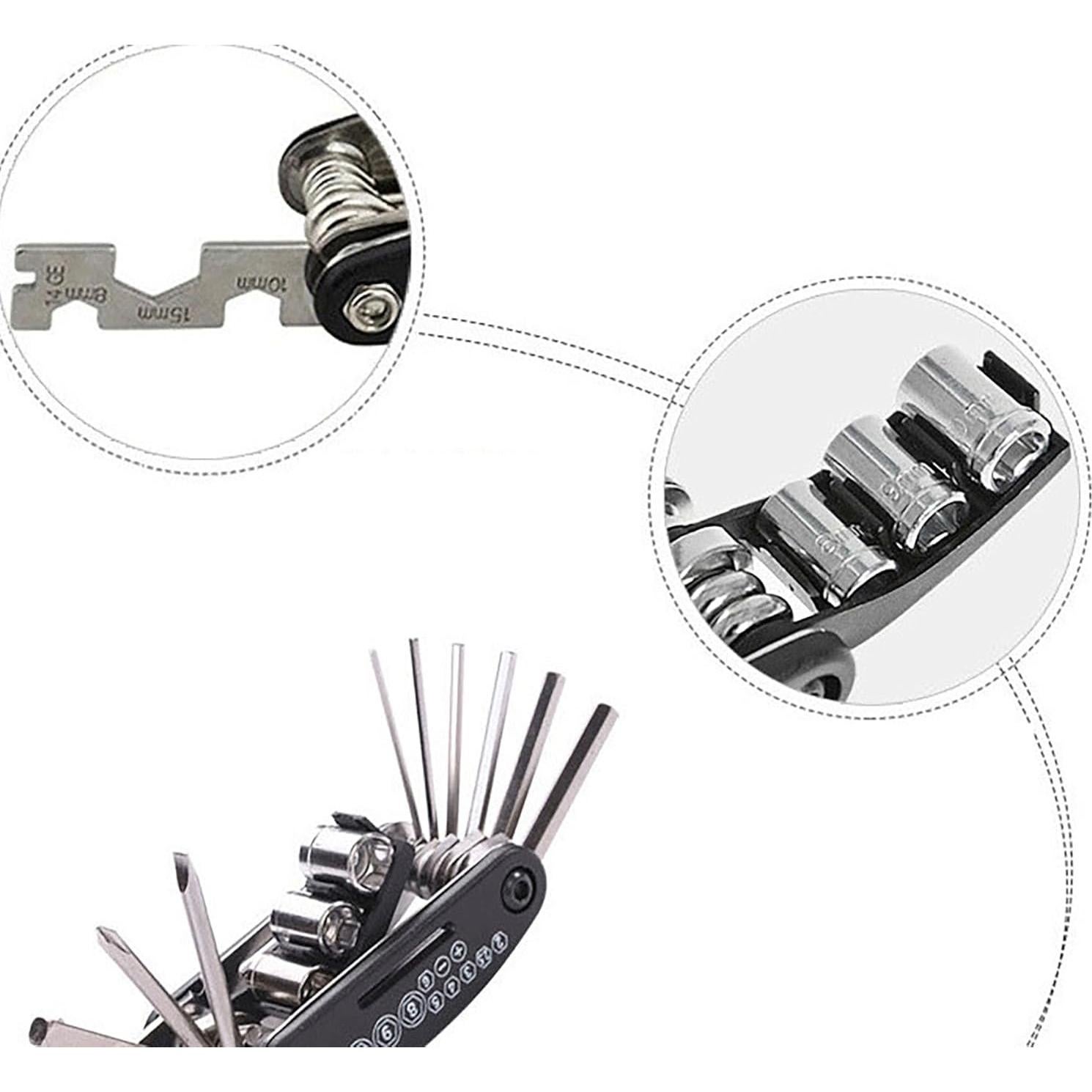 Juego de Llaves Hexagonales 16 en 1 YIKANGHENG Acero Inoxidable