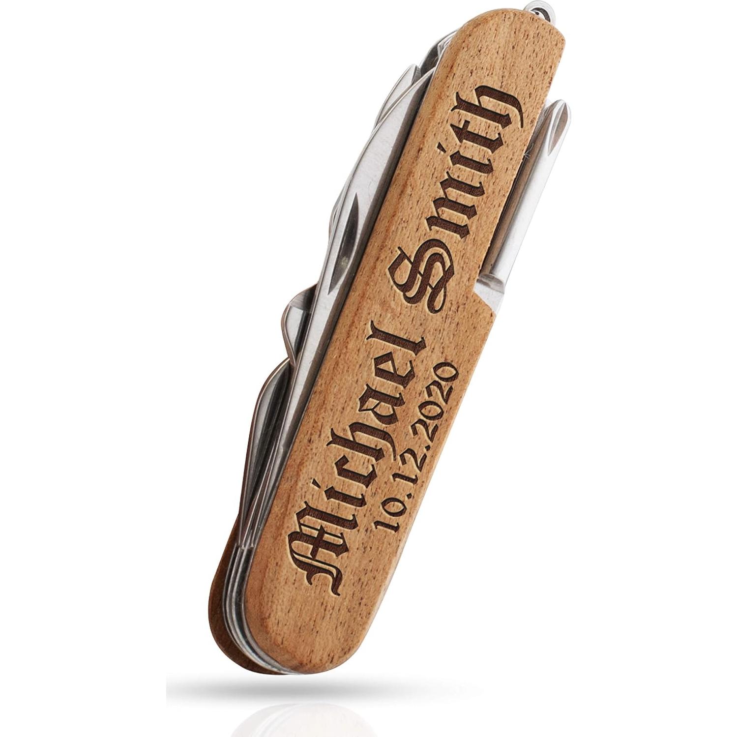 Juego de 6 Cuchillos de Bolsillo Personalizados Be Burgundy