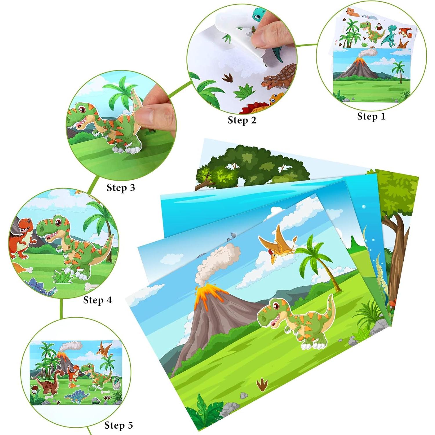 Spakon Stickers de Animales 32 Hojas para Niños DIY