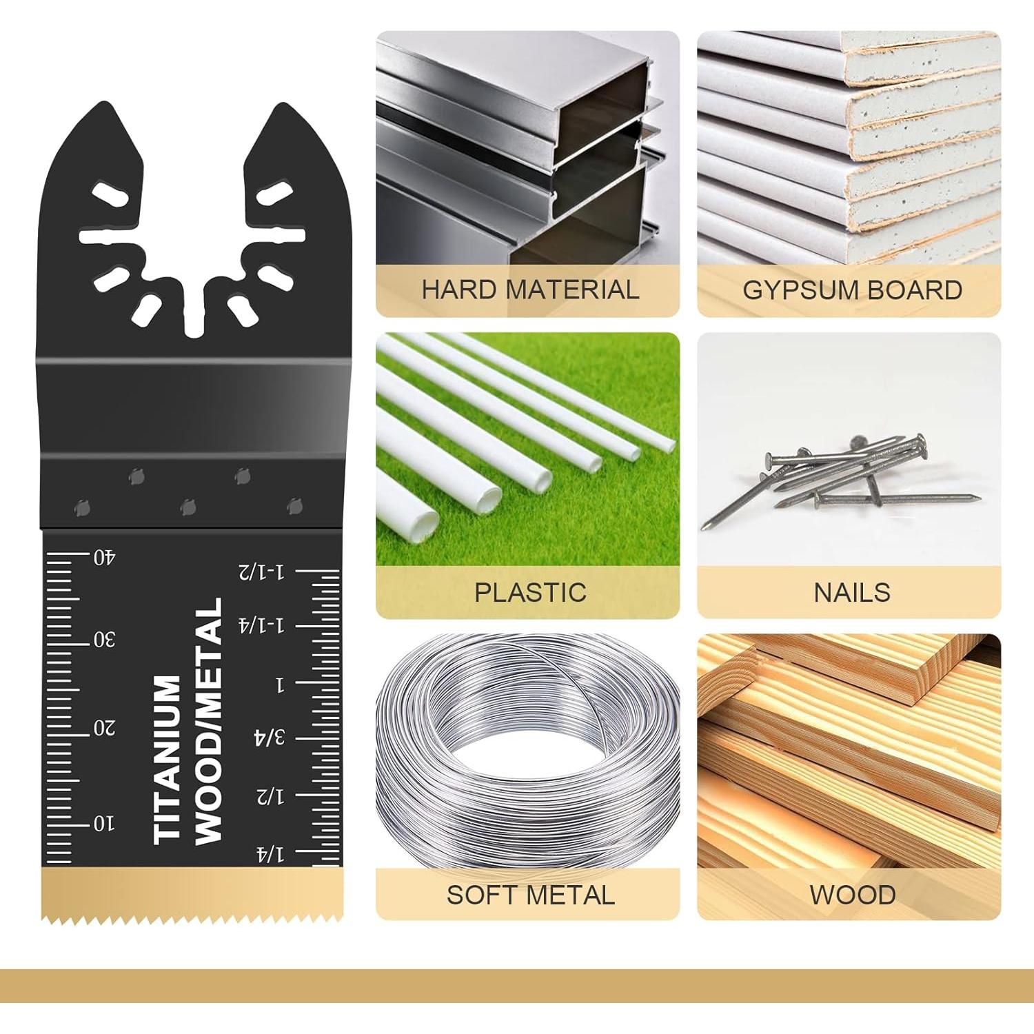 5 Cuchillas de Sierra Oscilante Titanio Farady 90x34mm