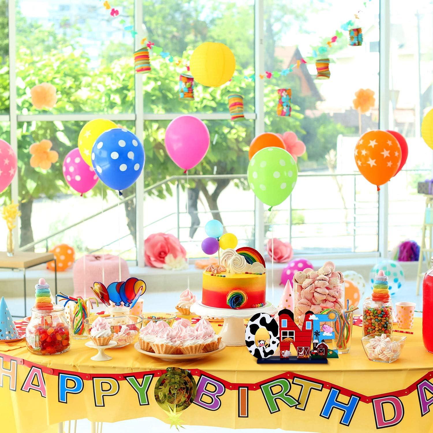 Centro de Mesa de Animales de Granja - Decoración de Madera