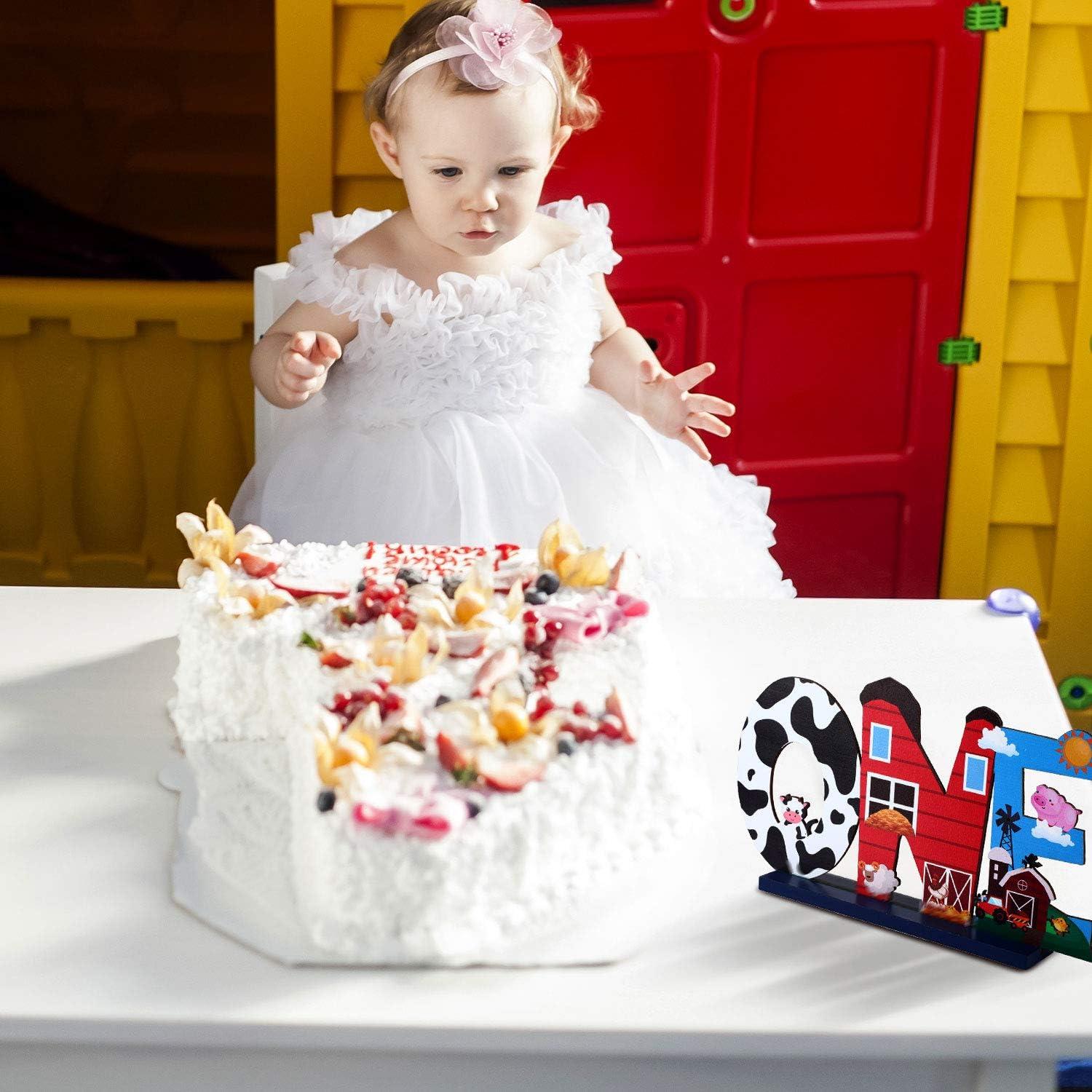 Centro de Mesa de Animales de Granja - Decoración de Madera