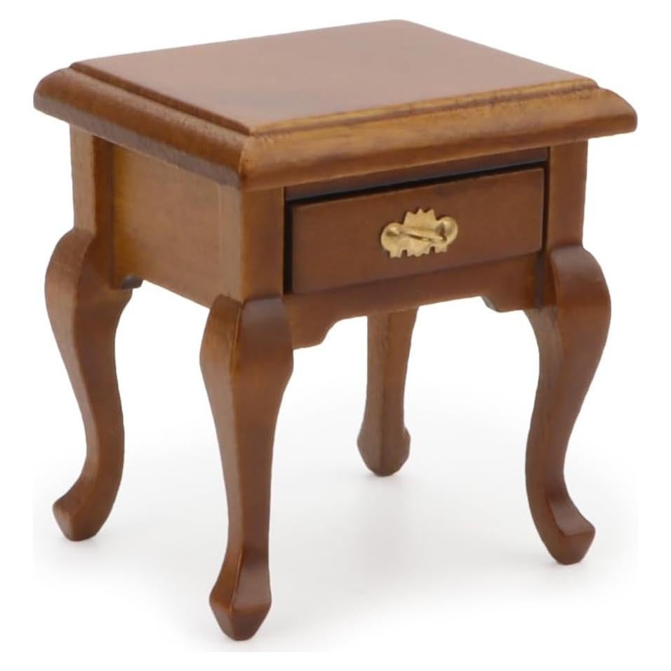 Mesita de Noche Miniatura Cutemini Madera Vintage 5x4.3 cm