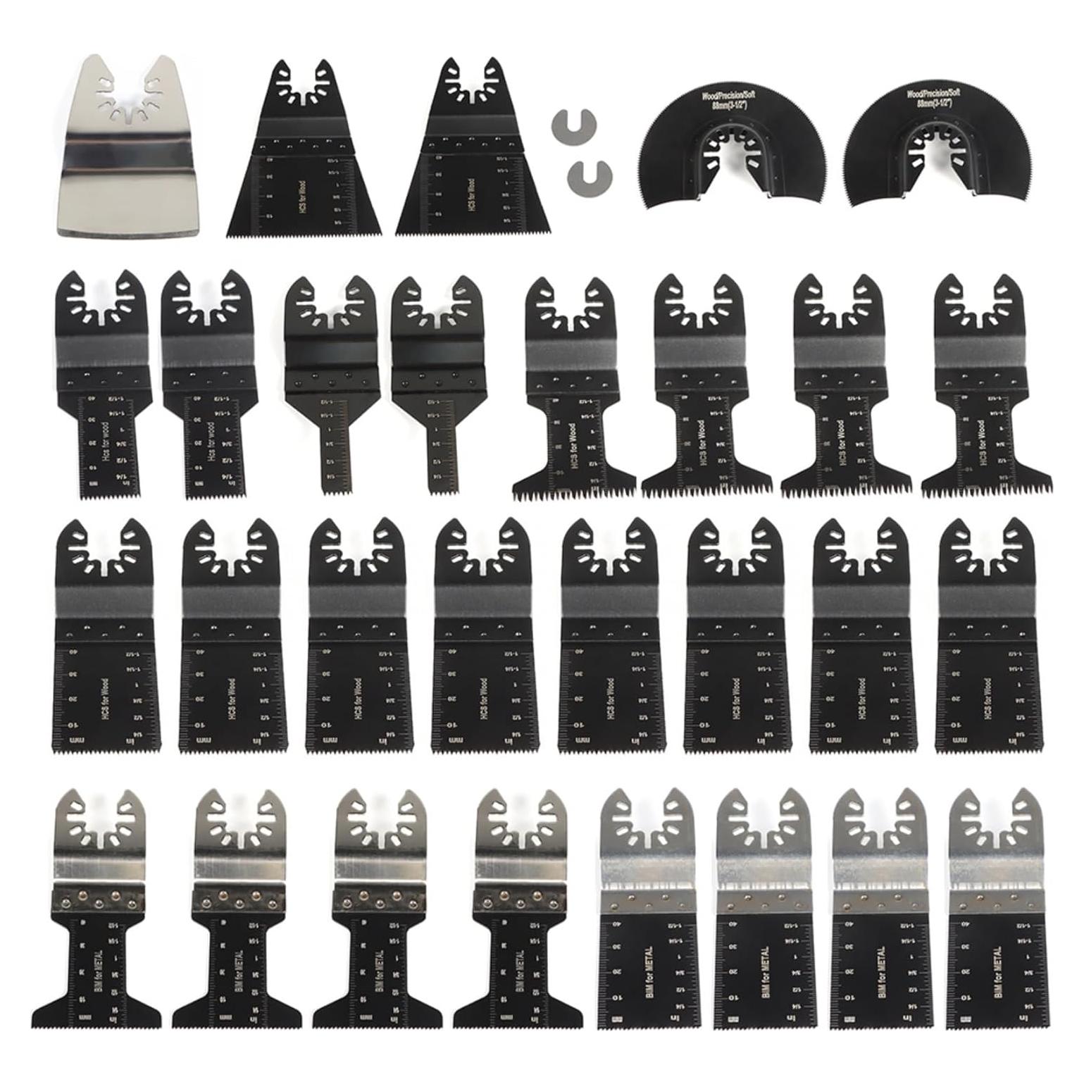 Kit de Hojas de Sierra Oscilante Findmall 31 Piezas Universal