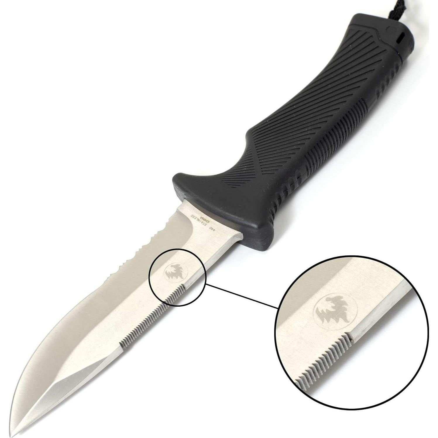 Cuchillo de Camping ASR Outdoor 3 en 1 con Encendedor y Silbato