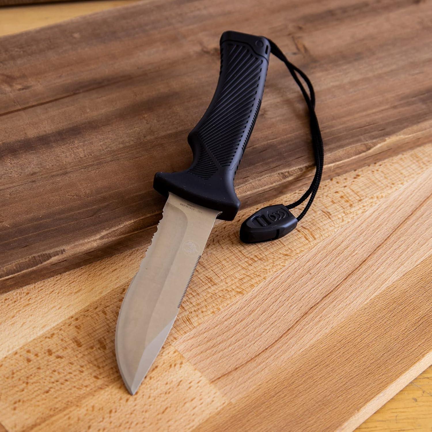 Cuchillo de Camping ASR Outdoor 3 en 1 con Encendedor y Silbato