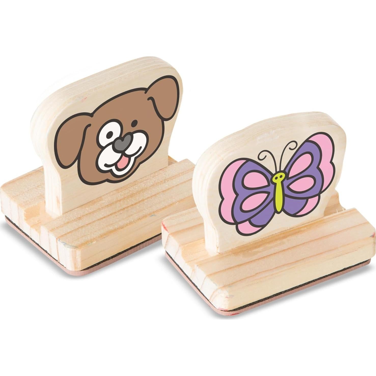 Juego de Sellos de Madera Melissa & Doug 8 Sellos y 2 Tintas