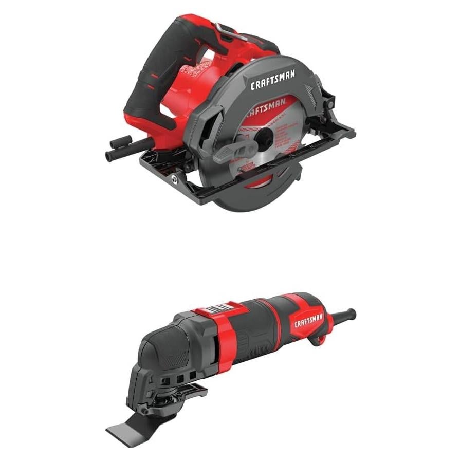 Sierra Circular Craftsman 18.4 cm 15A con Kit 14 Piezas