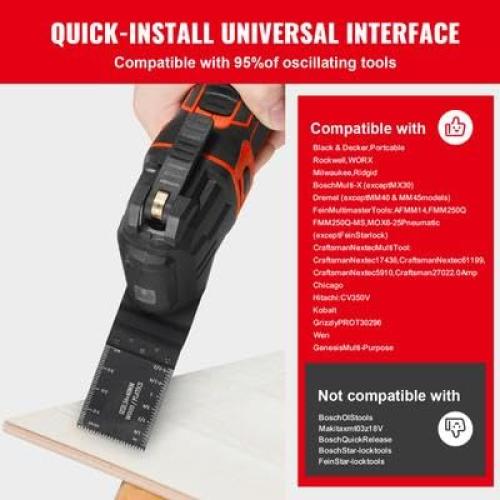 Hoja de Sierra Oscilante Happybuy 50PCS Universal HCS