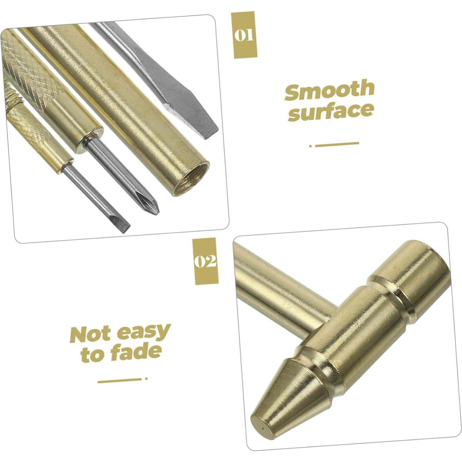 Martillo de Latón Macizo Veemoon Mini para Reparación de Relojes