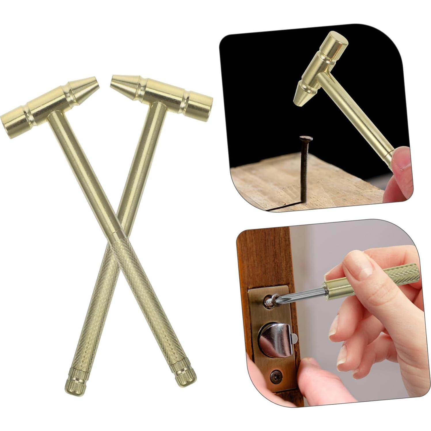 Martillo de Latón Macizo Veemoon Mini para Reparación de Relojes